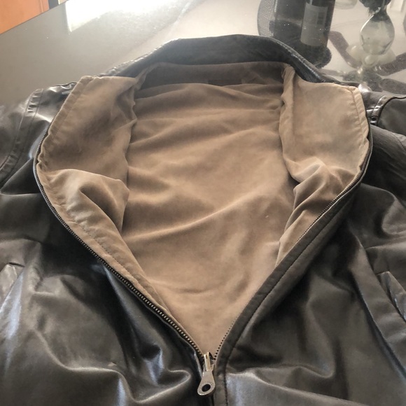 44 Brown leather jacket Robert Comstock genuine leather, lining 40%poly … - Picture 11 of 11